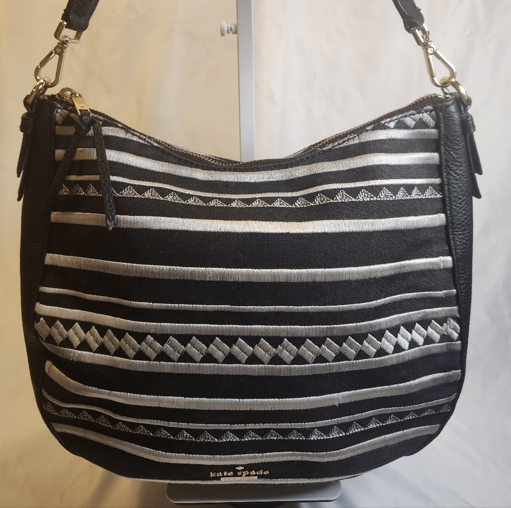 Kate Spade Jackson Street Mylie Shoulder Bag in Black Denim